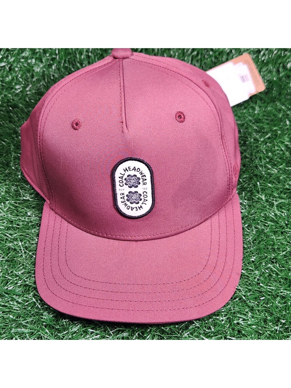 COAL Headwear Pacific 5 Panel Hat Cap Terracotta Maroon Burgundy Strapback OSFM